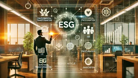DALL·E 2025-03-27 12.27.32 - A cinematic and visually compelling SEO article cover in analog film style, representing the theme of digital transformation and ESG (Environmental, S