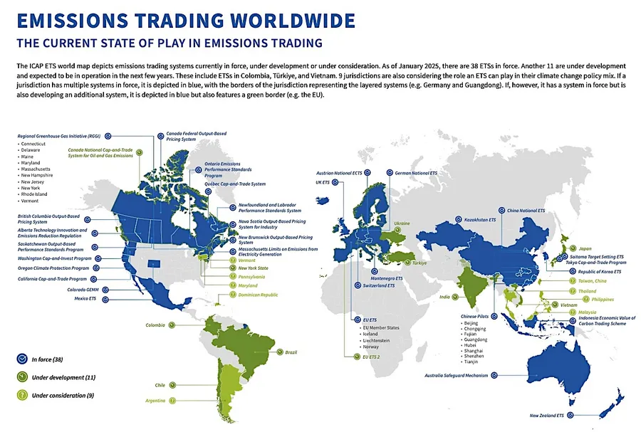 全球運作中的排放交易機制(Emission Trading Scheme,ETS)